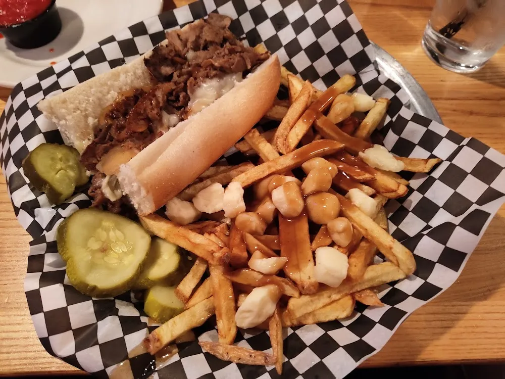 Small Cheesesteak and Poutine Fries